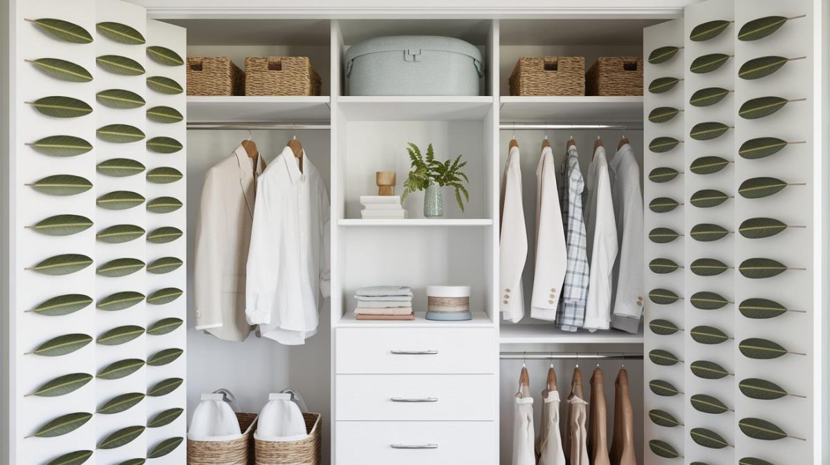 Astuce de rangement : le laurier sur une épingle pour un placard impeccable